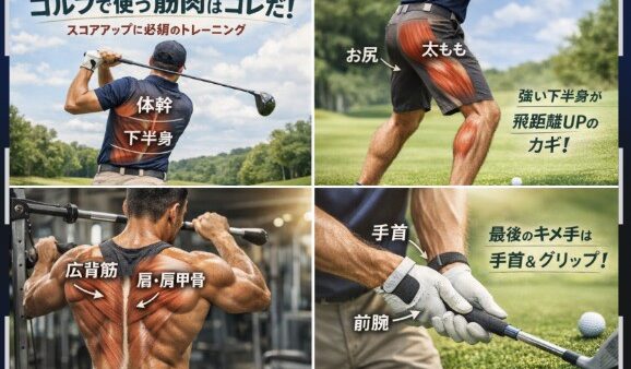 ゴルフで使う筋肉ってどこ？スコアアップに直結する体の使い方