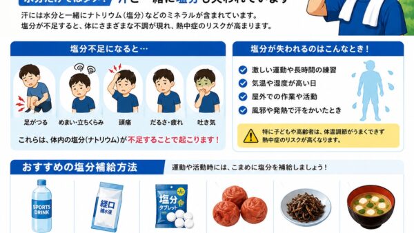 熱中症対策に欠かせない「塩分補給」の重要性
